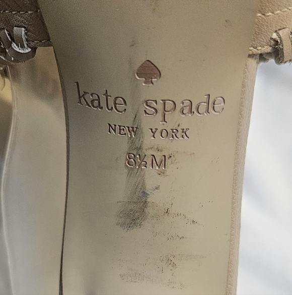 Kate Spade New York Orelene Taupe Block Heel Sandals Womens Sz 8.5M - Picture 6 of 9
